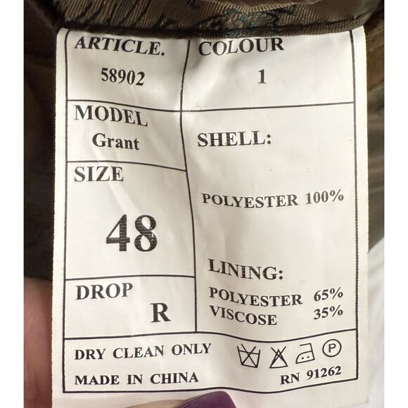 Mantoni Italy Design Faux Suede Leather Blazer Jacket Brown 48R - Picture 5 of 7